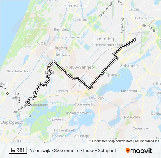 361 Bus Line Map