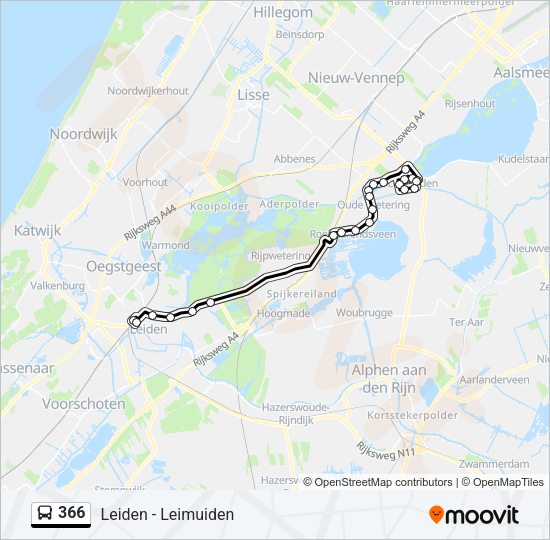 366 Bus Line Map