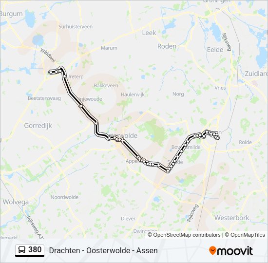 380 Bus Line Map