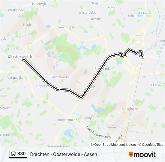 380 Bus Line Map