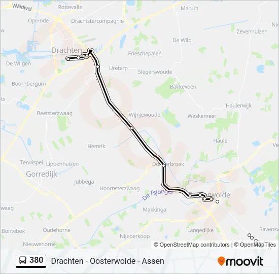 380 Bus Line Map