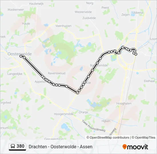 380 Bus Line Map