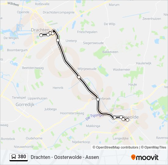 380 Bus Line Map