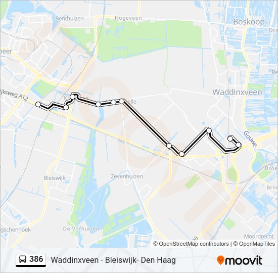 386 Bus Line Map