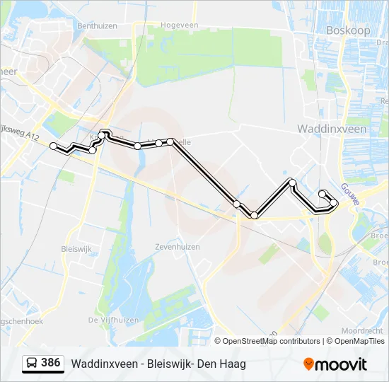 386 Bus Line Map