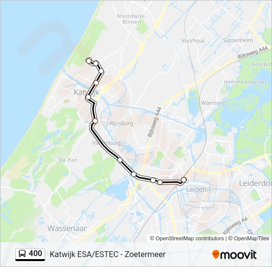 400 Bus Line Map
