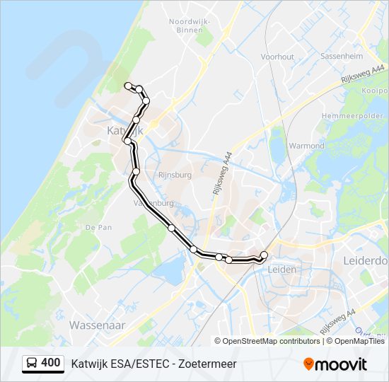 400 Bus Line Map