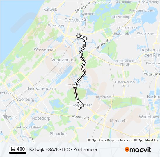 400 Bus Line Map