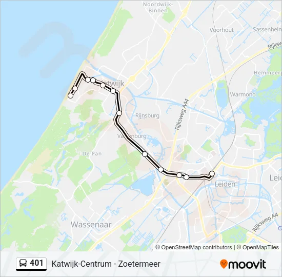 401 Bus Line Map