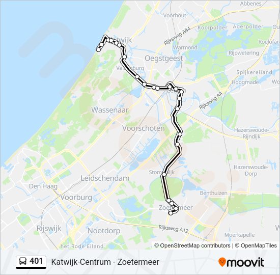 401 Bus Line Map