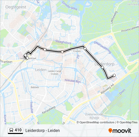 410 Bus Line Map