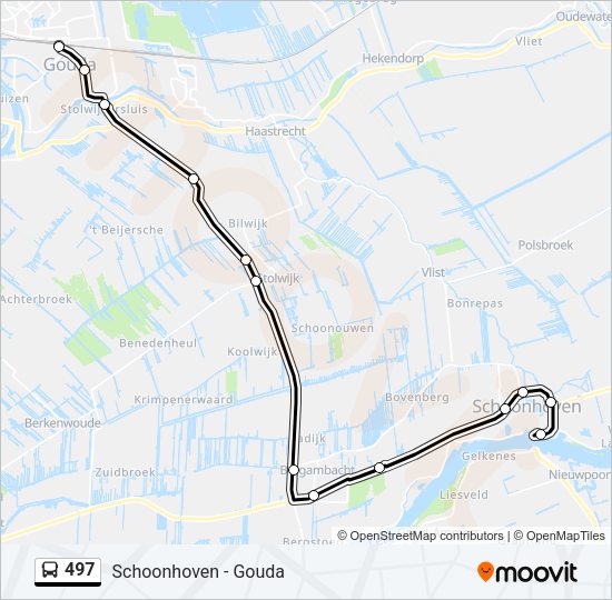 497 Bus Line Map