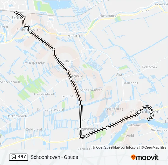 497 Bus Line Map
