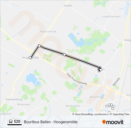 520 Bus Line Map