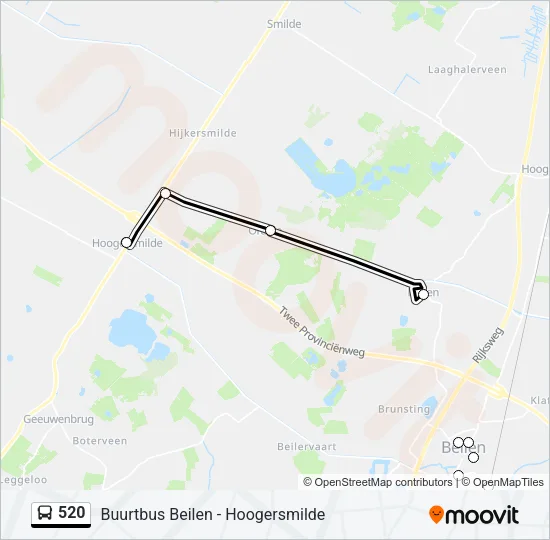 520 Bus Line Map