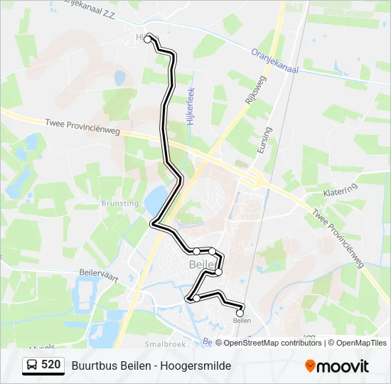 520 Bus Line Map