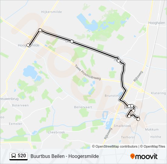 520 Bus Line Map