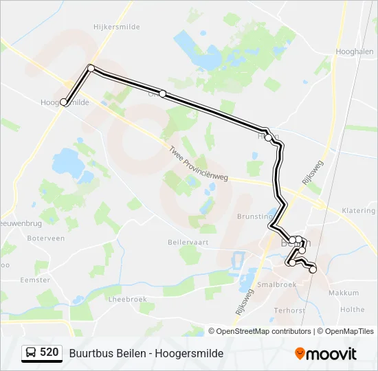 520 Bus Line Map