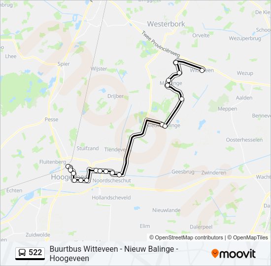 522 Bus Line Map