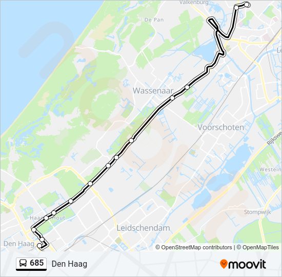 685 Bus Line Map