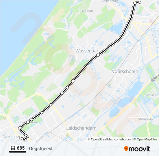 685 Bus Line Map