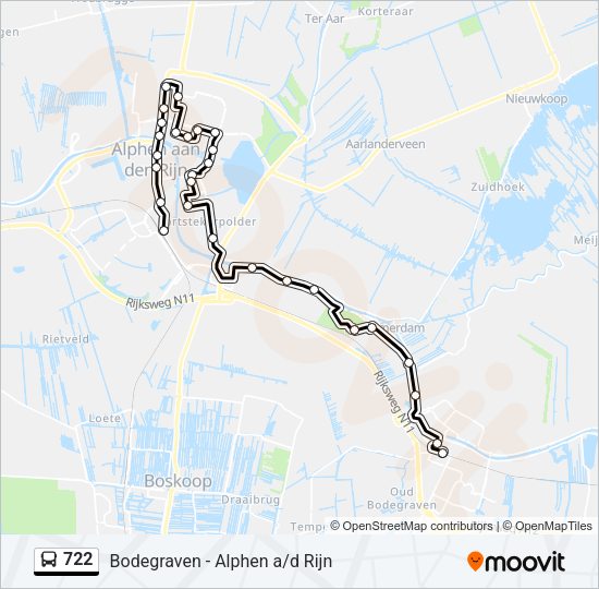 722 Bus Line Map