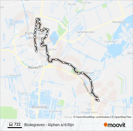 722 Bus Line Map
