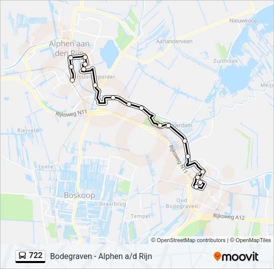 722 Bus Line Map