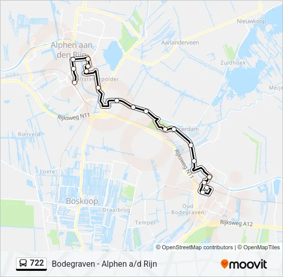 722 Bus Line Map