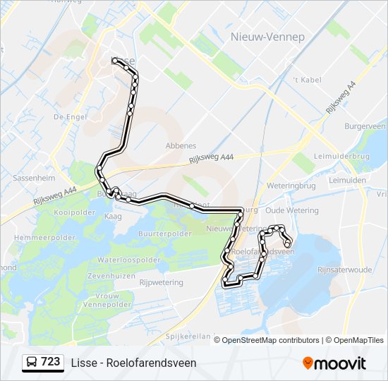 723 Bus Line Map