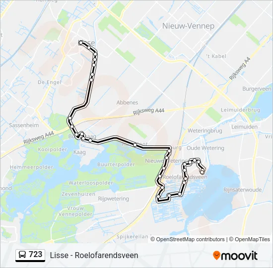 723 Bus Line Map