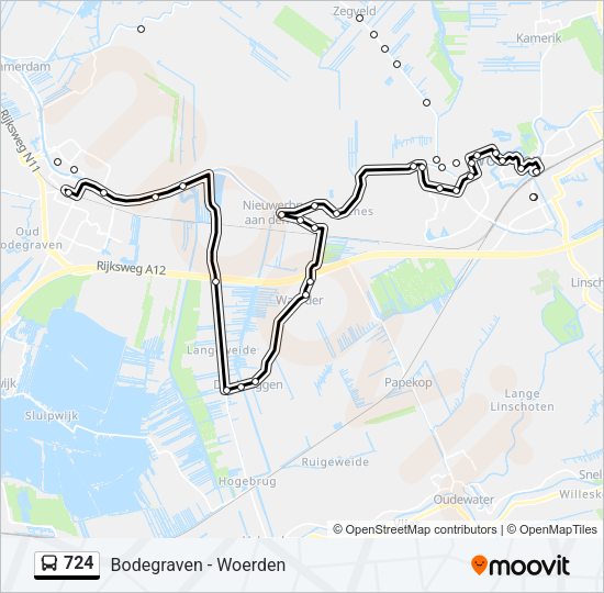 724 Bus Line Map