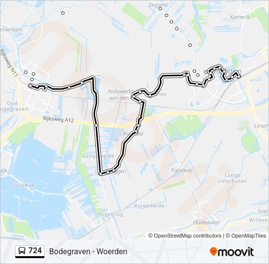 724 Bus Line Map
