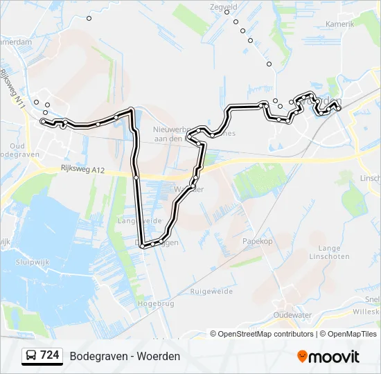 724 Bus Line Map