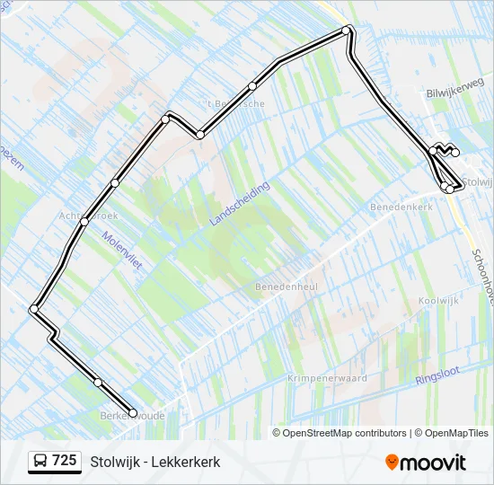 725 Bus Line Map