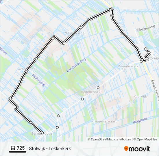 725 Bus Line Map