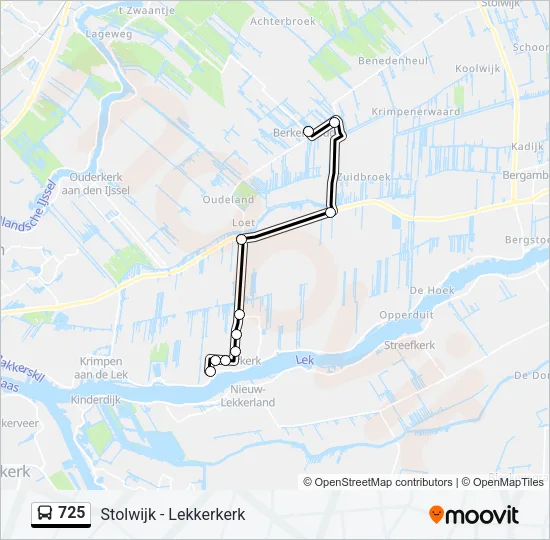 725 Bus Line Map