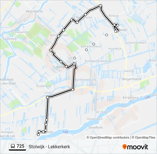 725 Bus Line Map