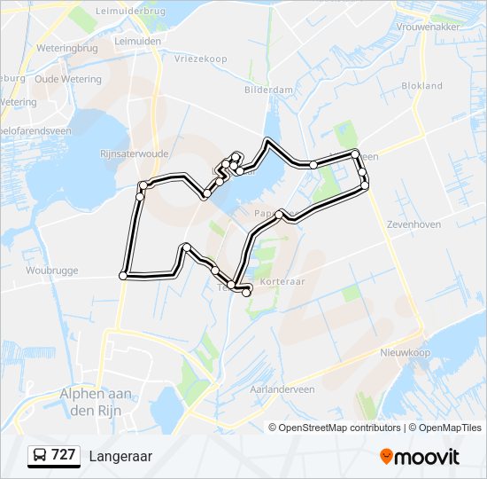 727 Bus Line Map