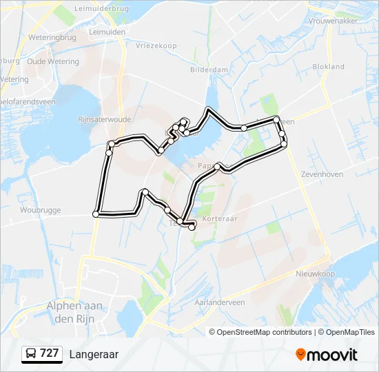 727 Bus Line Map