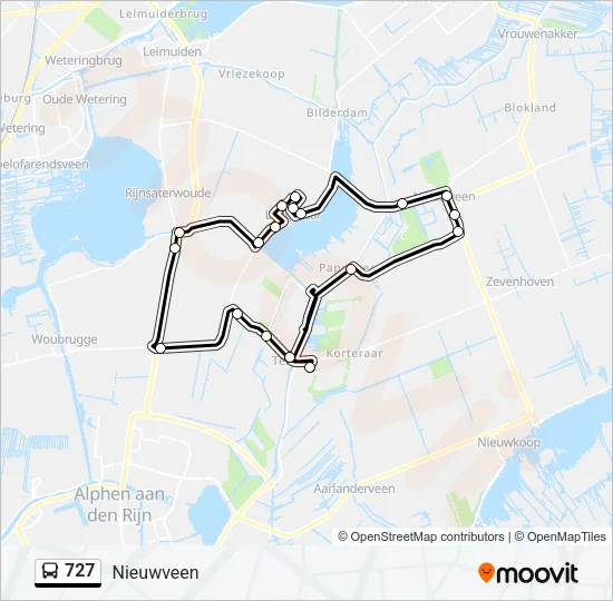 727 Bus Line Map