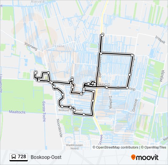 728 Bus Line Map