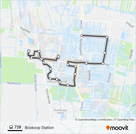 728 Bus Line Map