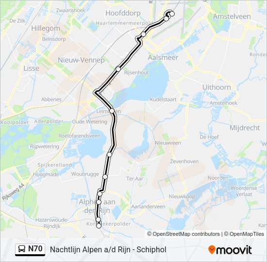 N70 Bus Line Map