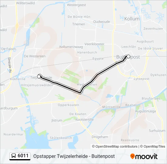 6011 Bus Line Map