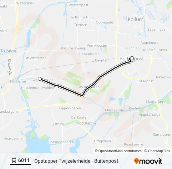 6011 Bus Line Map