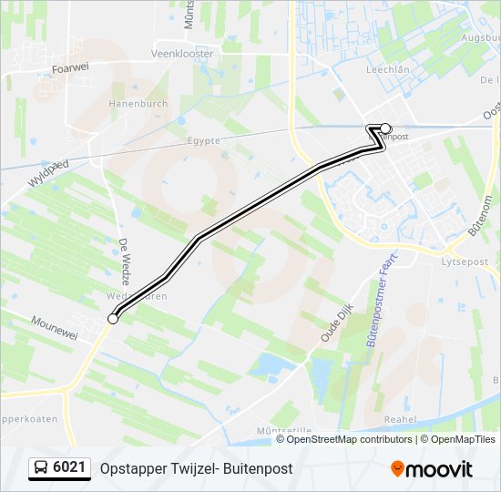 6021 Bus Line Map
