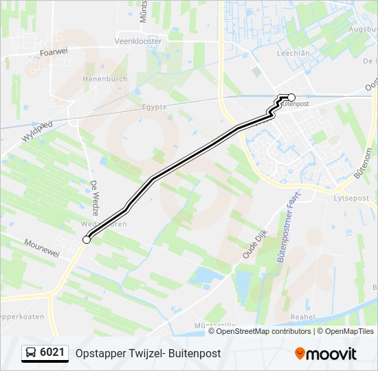 6021 Bus Line Map
