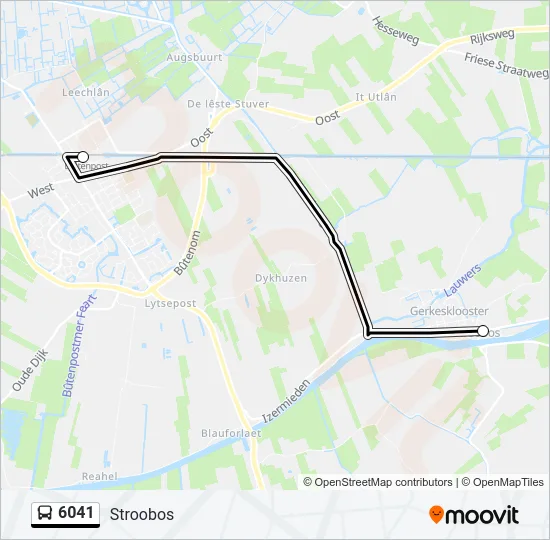 6041 Bus Line Map