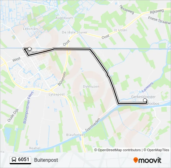 6051 Bus Line Map